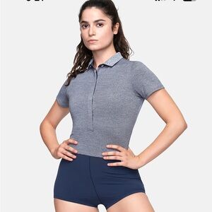 OV Outdoor Voices Polo Bodysuit One piece Navy size Small